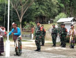 Satgas Yonkav 6/Naga Karimata Laksanakan Upacara Peringatan Hari Lahir Pancasila di Perbatasan