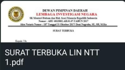 DPD LIN NTT Sampaikan Surat Terbuka ke Kapolri Soal Tujuh Anggota Brimob